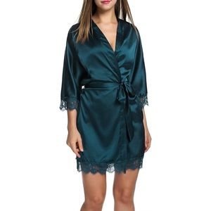 Satin Lace Robe
